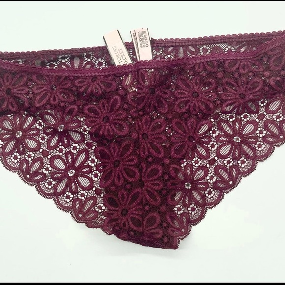 NWT Victoria's Secret Size S Cheeky Sheer Flower Lace Panties - Picture 5 of 11